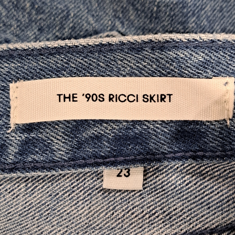 NWT Aritzia Denim Forum The 90s Ricci Y2K Grunge Festival Mini Skirt 23 - Picture 7 of 11